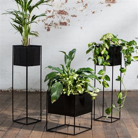 black metal plant box|black indoor planter box.